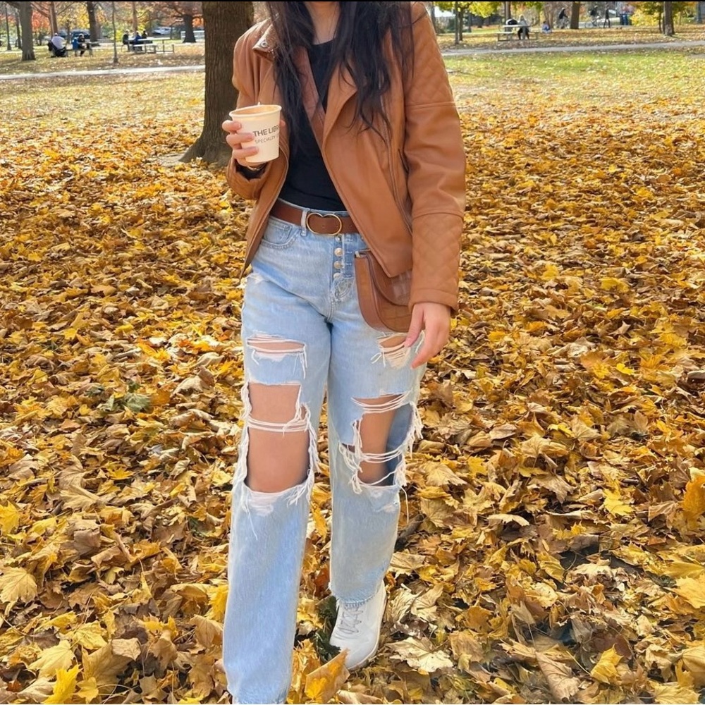 High rise ripped AE jeans